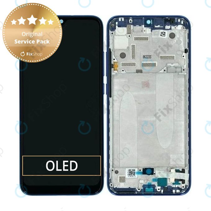 Wyświetlacz do Xiaomi Mi A3, Ekran dotykowy z ramką, 5610100380B6, Not just Blue, Genuine Service Pack