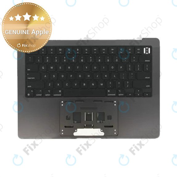 Górna rama klawiatury do MacBook Pro 14", A3185 (2024), z klawiaturą US i baterią, Space Black, 661-50210, Genuine Apple