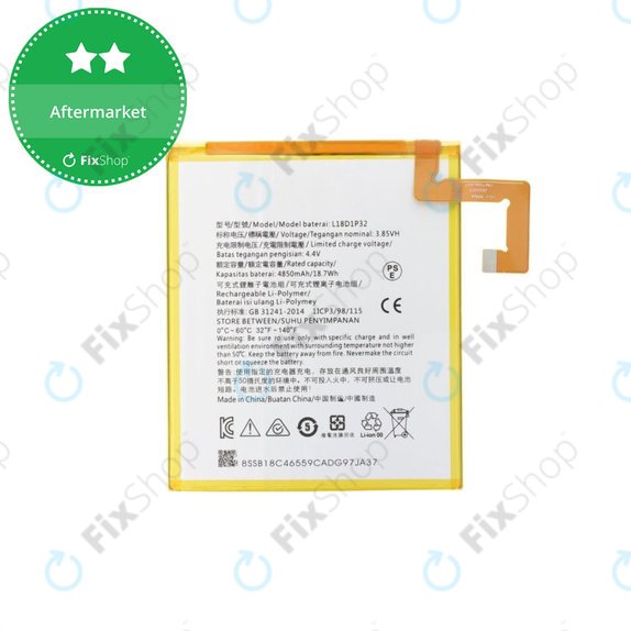 Bateria do Lenovo Tab M10 TB-X605, TB-X306 , TB-X505, L18D1P32, 4850mAh