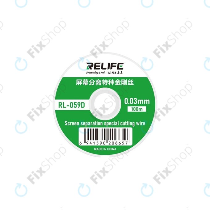 Drut do separacji wyswietlaczy LCD, 0.03mm x 100m, Relife RL-059D