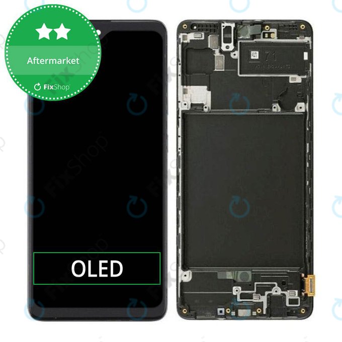 Wyświetlacz OLED do Samsung A71 A715F, Ekran dotykowy z ramką, Mały panel