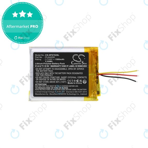 Bateria do HyperX Cloud Flight, Cloud Alpha, 1500mAh, Li-Pol, 3.7V, PL644050, HQ