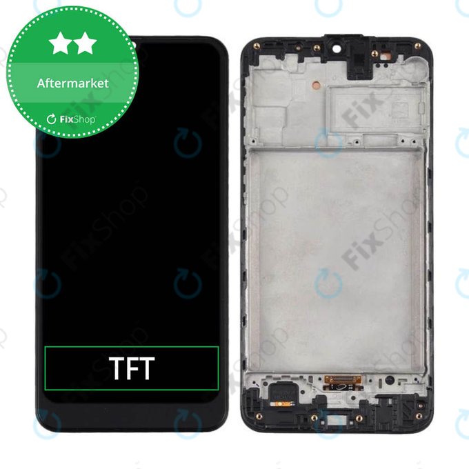 Wyświetlacz do Samsung M31 M315F, Ekran dotykowy z ramką, Space Black, TFT