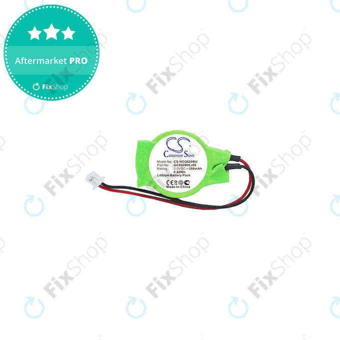 Bateria do CMOS for Advent, Asus, HP, MSI, 200mAh, Lithium, 3V, GC02000KJ00, HQ