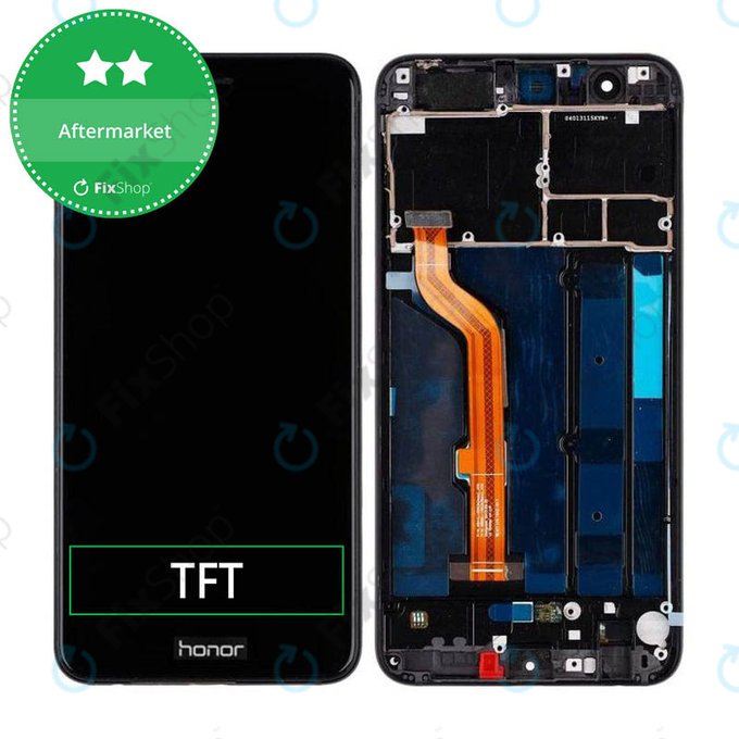 Wyświetlacz do Huawei Honor 8, Ekran dotykowy z ramką, Midnight Black, TFT