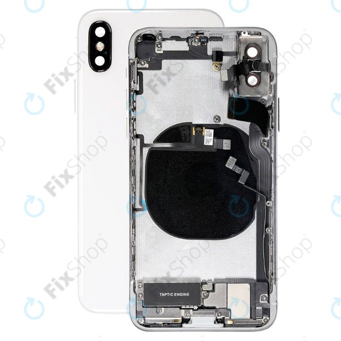 Tylna obudowa z malymi czesciami do iPhone XS, Srebrny, Silver