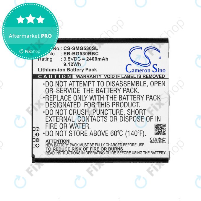 Bateria do Samsung Galaxy J3, 2400mAh, Li-Ion, 3.8V, EB-BG530BBC, HQ