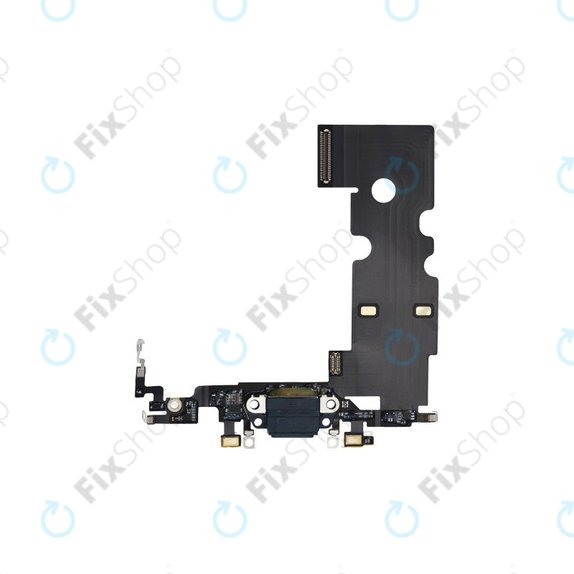 Złącze ładowania z taśmą flex do iPhone SE (3rd Gen 2022), Czarny, Black