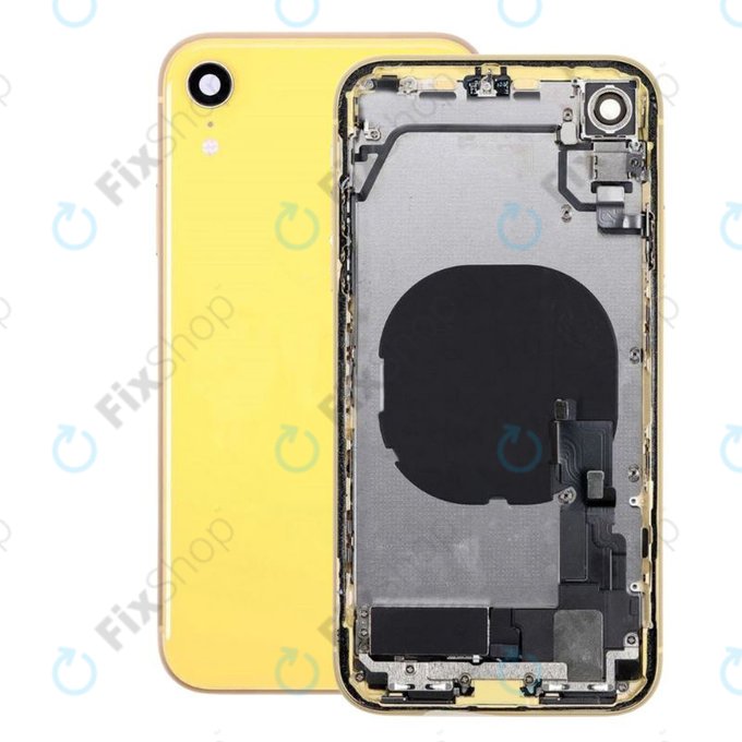 Tylna obudowa z malymi czesciami do iPhone XR, Zólty, Yellow