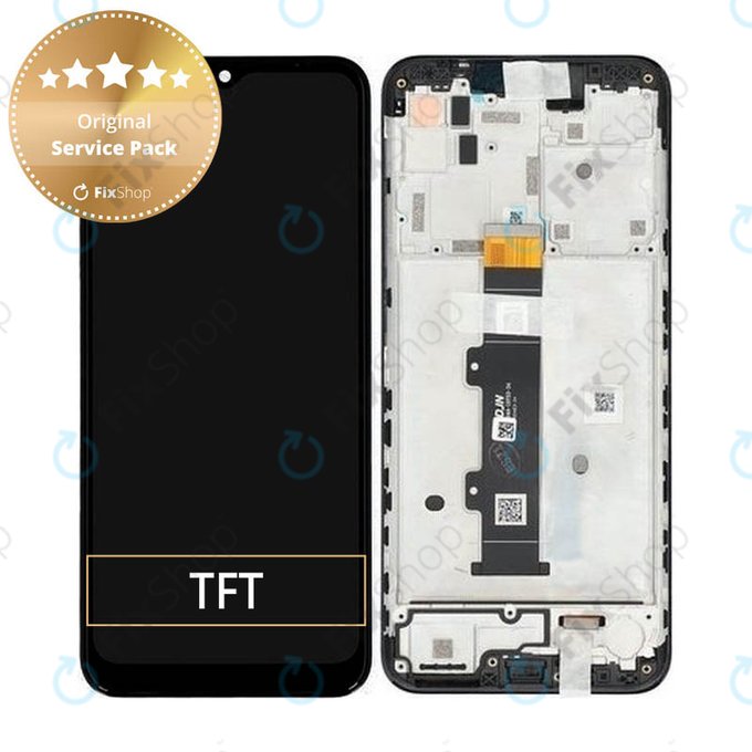 Wyświetlacz do Motorola Moto G30 XT2129, Ekran dotykowy z ramką, 5D68C18187, Phantom Black, Genuine Service Pack