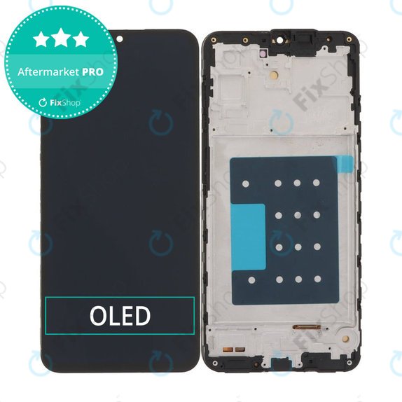 Wyświetlacz OLED dla Samsung A17 A176B, Black, Ekran dotykowy z ramką