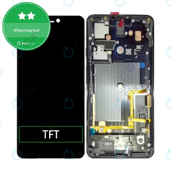 Wyświetlacz do Google Pixel 3 XL, Ekran dotykowy z ramką, Just Black, TFT
