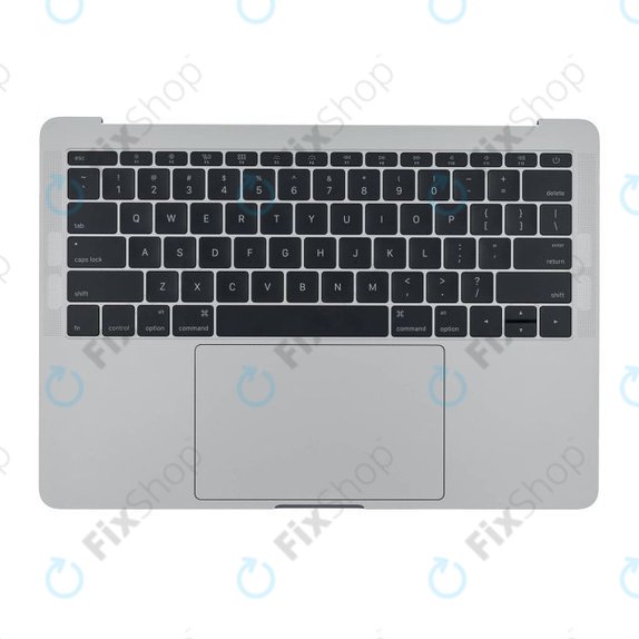 Górna ramka klawiatury z klawiaturą US, mikrofonem, trackpadem i głośnikami do MacBook Pro 13" A1708 (Late 2016 - Mid 2017), Srebrny, Silver