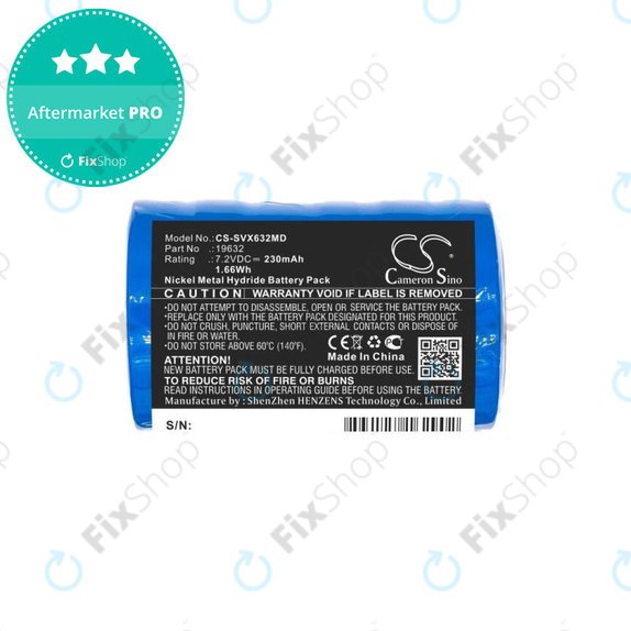 Bateria do Servox Digital XI Speech, Servox Speech, 230mAh, Ni-MH, 7.2V, 19632, HQ