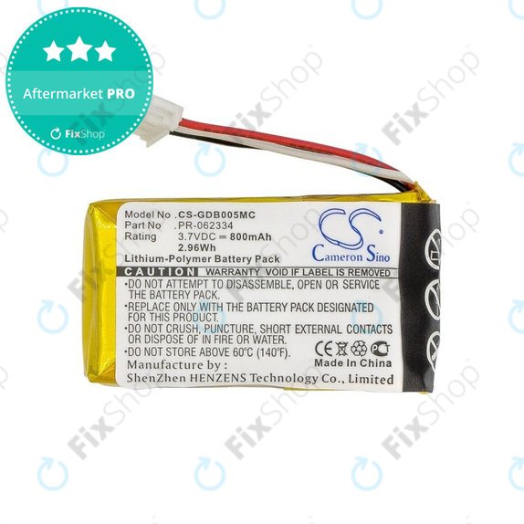 Bateria do GoPro Hero +, 800mAh, Li-Polymer, 3.7V, PR-062334, HQ