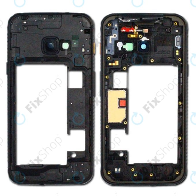Ramka srodkowa do Samsung Xcover 4s G398F, GH98-44218A, Czarny, Black, Genuine Service Pack