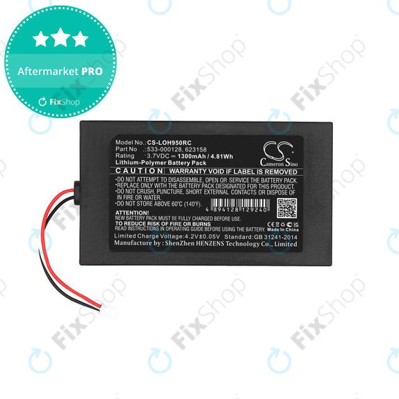 Bateria do Logitech Harmony 9, 1300mAh, Li-Pol, 3.7V, 533-000128, HQ
