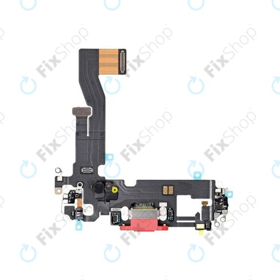 Złącze ładowania z taśmą flex do iPhone 12, 12 Pro, Czerwony, Red