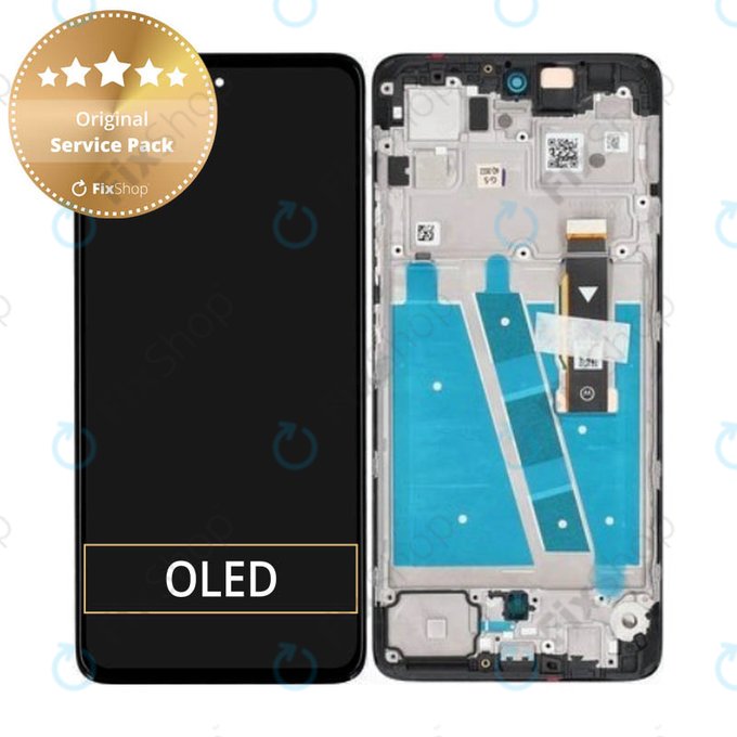 Wyświetlacz do Motorola Moto G72 XT2255, Ekran dotykowy z ramką, 5D68C21701, Meteorite Gray, Genuine Service Pack