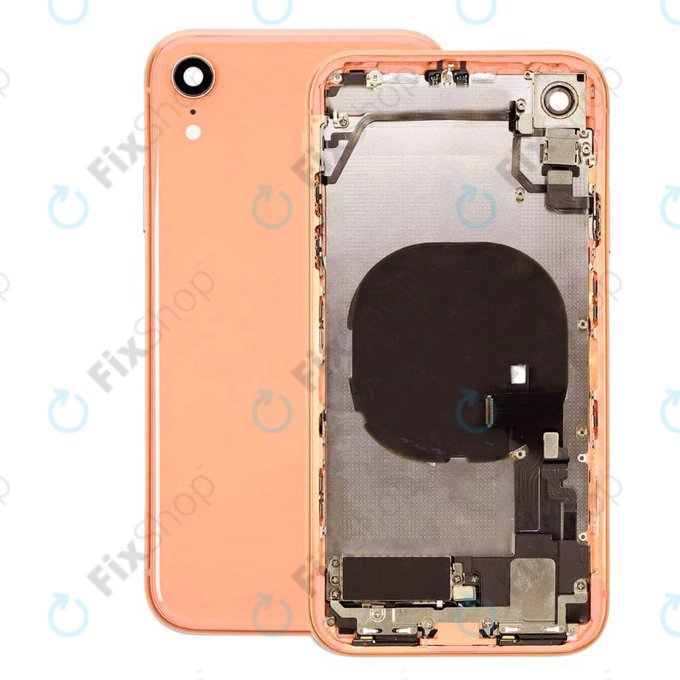 Tylna obudowa z malymi czesciami do iPhone XR, Koralowy, Coral