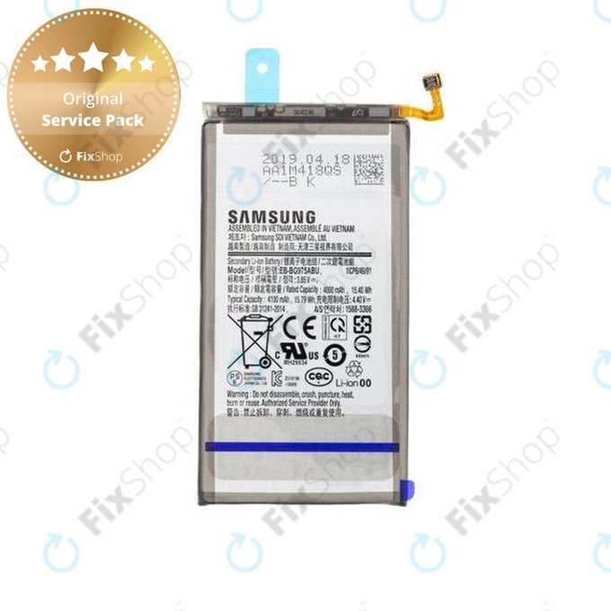 Bateria do Samsung S10 Plus G975F, EB-BG975ABU, 4100mAh, GH82-18827A, Genuine Service Pack