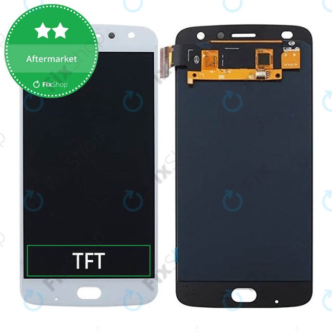 Wyświetlacz do Motorola Moto Z2 Play XT1710-09, Ekran dotykowy bez ramki, Bialy, White, TFT