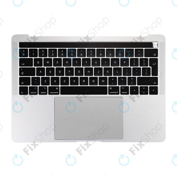 Górna ramka klawiatury z klawiaturą UK, mikrofonem, trackpadem i głośnikami do MacBook Pro 13" A1706 (Late 2016 - Mid 2017), Srebrny, Silver