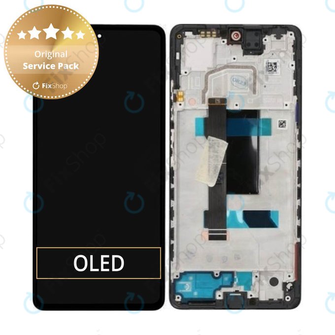 Wyświetlacz do Xiaomi Redmi Note 12 Pro 5G, Ekran dotykowy z ramką, 5600010M1600, Midnight Black, Genuine Service Pack