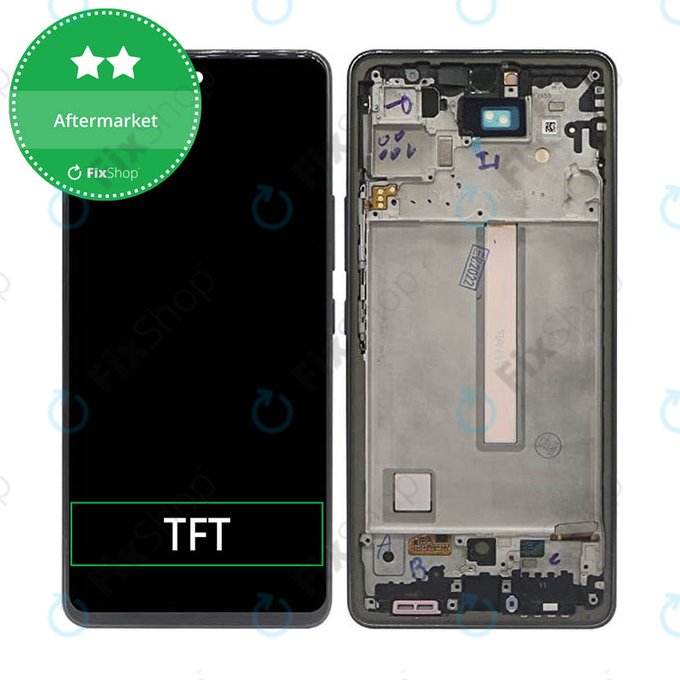 Wyświetlacz do Samsung A53 A536B, Ekran dotykowy z ramką, Awesome Black, TFT