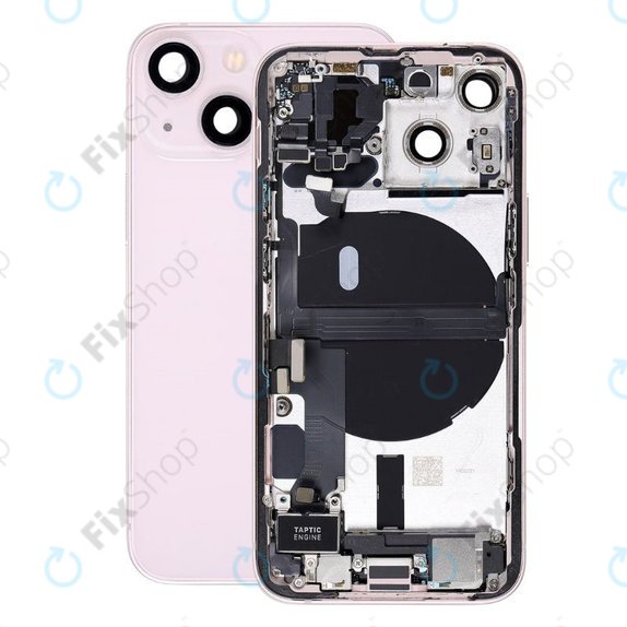 Tylna obudowa z malymi czesciami do iPhone 13 Mini, Różowy, Pink