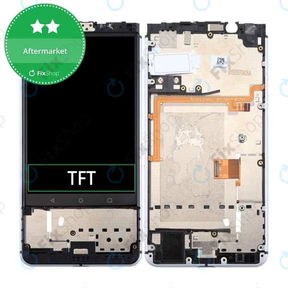 Wyświetlacz do Blackberry Keyone, Ekran dotykowy z ramką, Czarny, Black, TFT