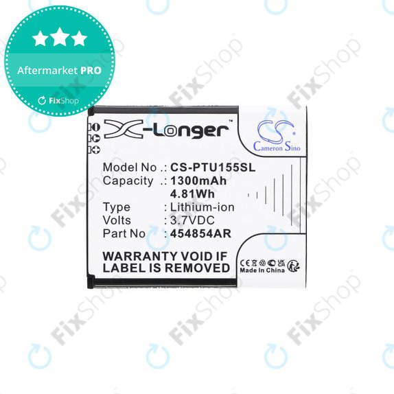 Bateria do Panasonic Kx-Tu150, Kx-Tu150exr, 1300mAh, Li-Ion, 3.7V, 454854AR, HQ