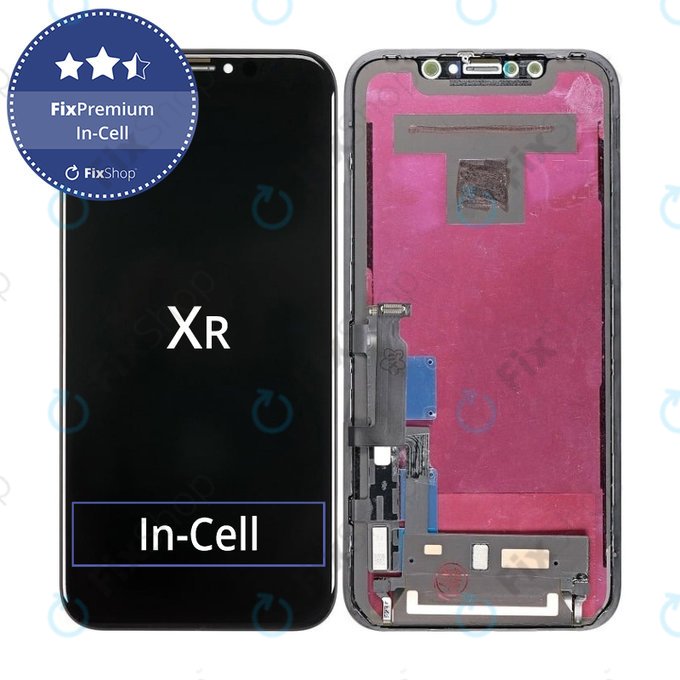 Wyświetlacz In-Cell dla iPhone XR, Ekran dotykowy z ramką, FixPremium