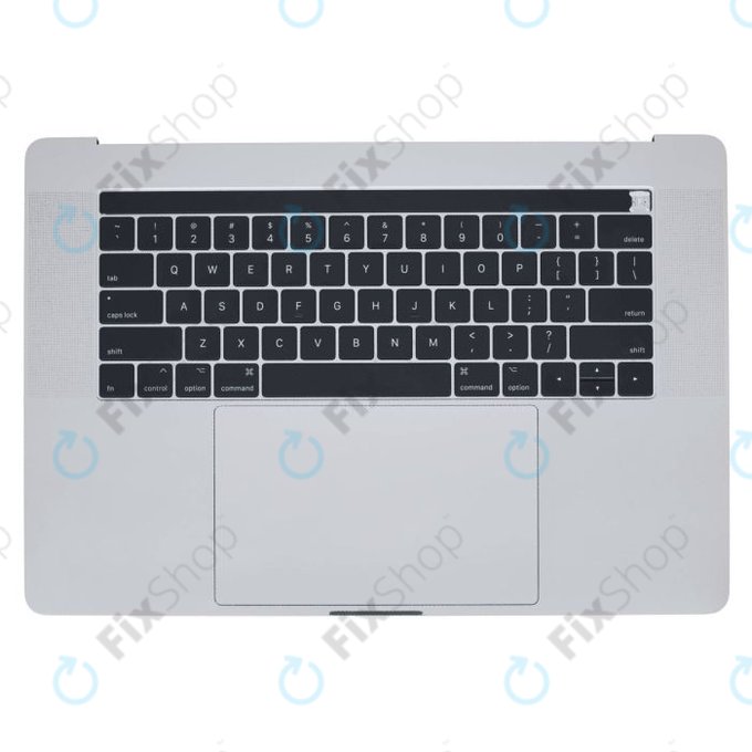 Górna ramka klawiatury z klawiaturą US, mikrofonem, trackpadem i głośnikami do MacBook Pro 15" A1707 (Late 2016 - Mid 2017), Srebrny, Silver