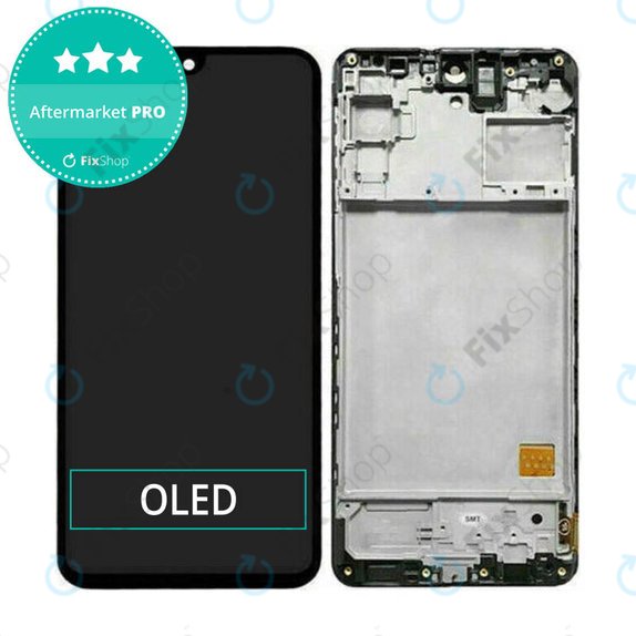 Wyświetlacz OLED do Samsung M31s M317F, Ekran dotykowy z ramką, Mirage Black