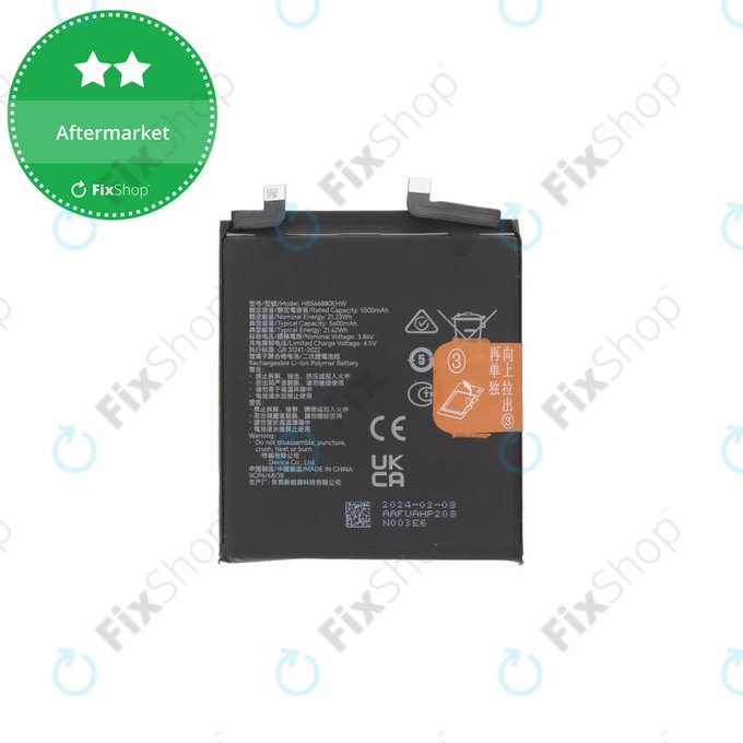 Bateria do Honor Magic6 Pro, HB566880EHW, 5600mAh