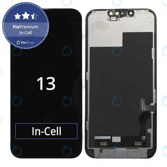 Wyświetlacz In-Cell FHD dla iPhone 13, Ekran dotykowy z ramką, FixPremium