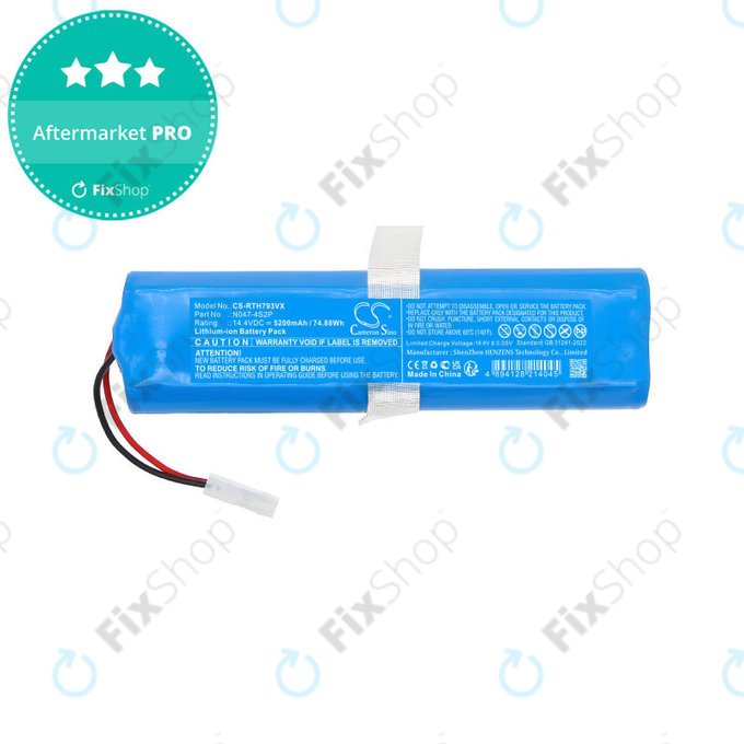 Bateria do Rowenta X-Plorer Series 95, 5200mAh, Li-Ion, 14.4V, N047-4S2P, HQ