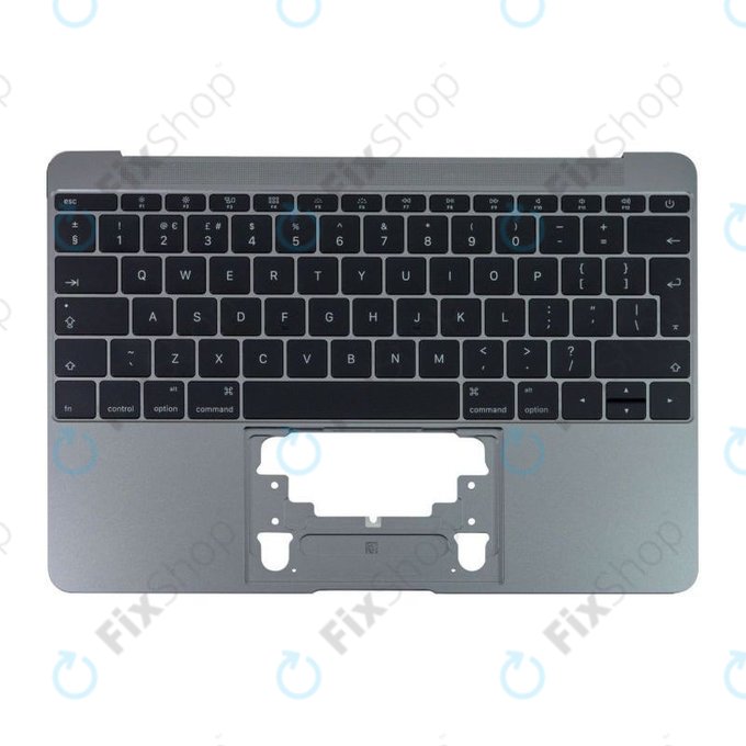 Górna ramka klawiatury z klawiaturą UK do MacBook 12" A1534 (Early 2015 - Mid 2017), Space Gray