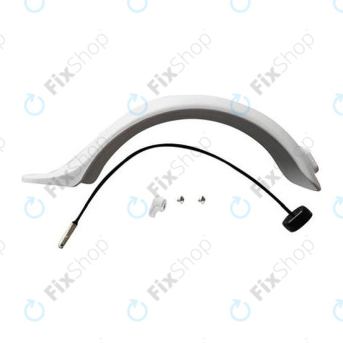 Tylny błotnik i światlo ze zlaczem do Xiaomi Mi Electric Scooter 1S, 2 M365, Pro, Biały, White