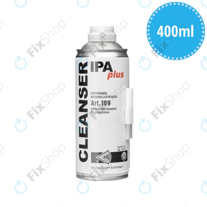 Cleaning Spray With Brush, Isopropanol 100% (400ml), Cleanser IPA Plus