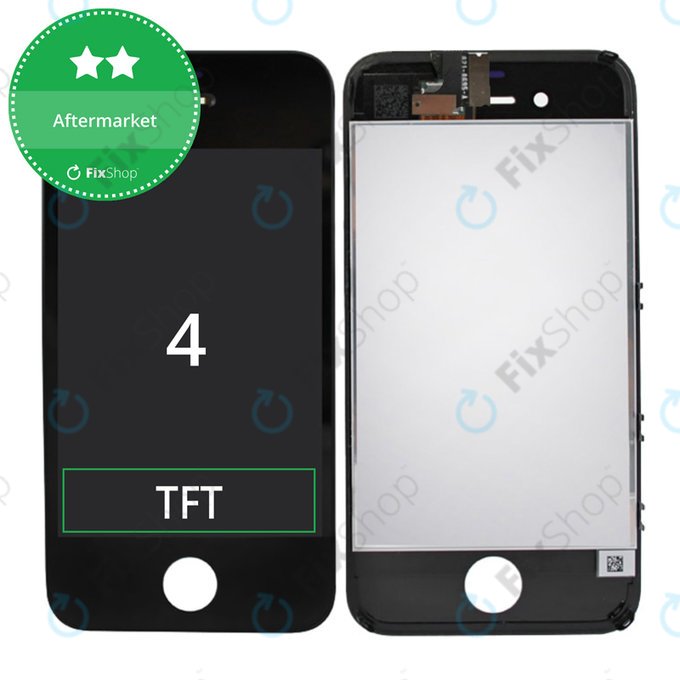 Wyświetlacz dla iPhone 4, Black, Ekran dotykowy z ramką