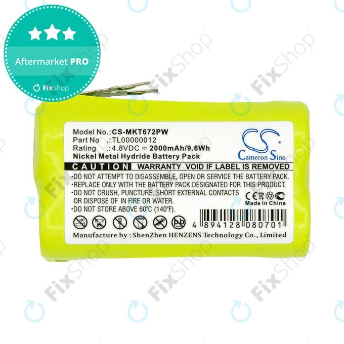 Bateria do Makita 6722D, 6723DW, 2000mAh, Ni-MH, 4.8V, TL00000012, HQ