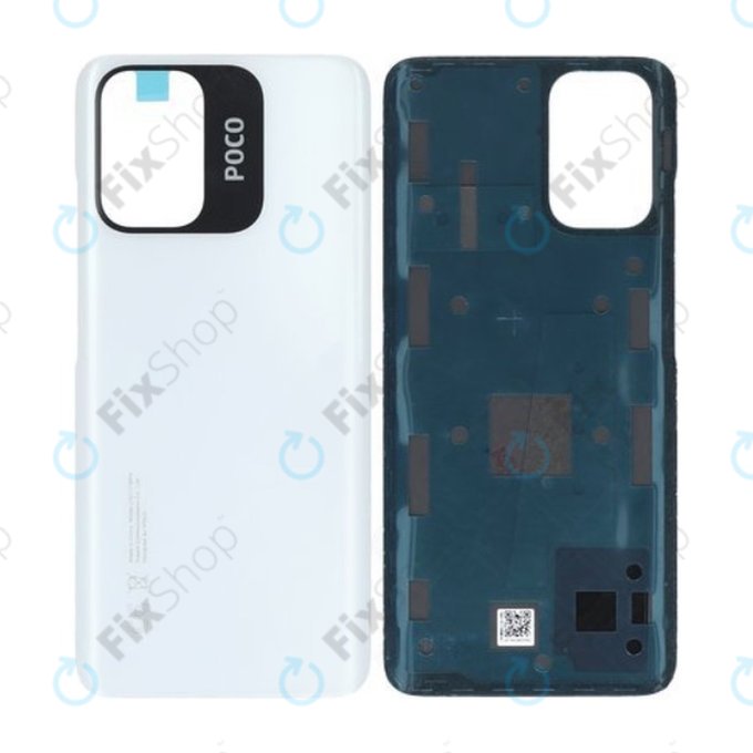 Tylna pokrywa baterii do Xiaomi Poco M5s, 55050002LE9T, Biały, White, Genuine Service Pack