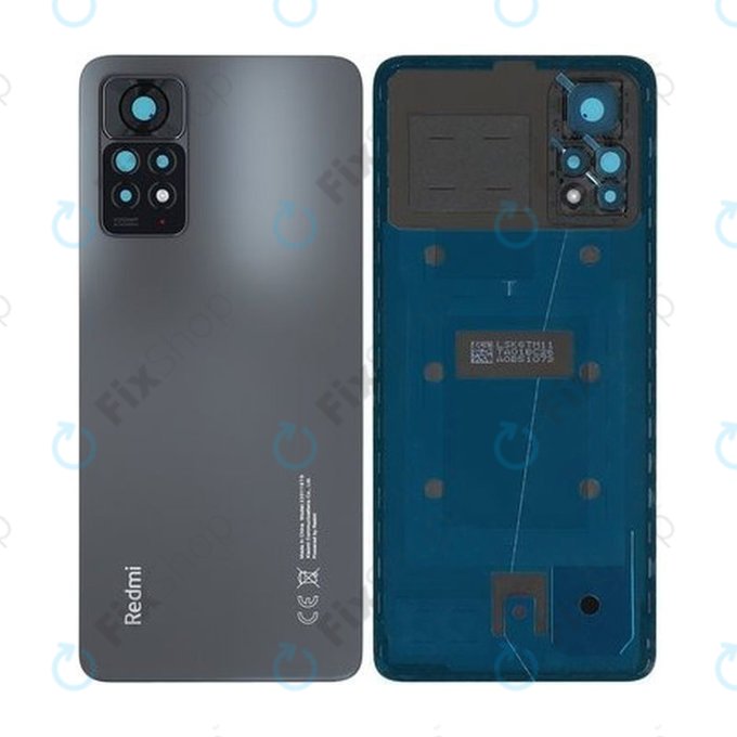 Tylna pokrywa baterii do Xiaomi Redmi Note 11 Pro 4G 2201116TG, 2201116TI, 5600060K6T00, Graphite Gray, Genuine Service Pack