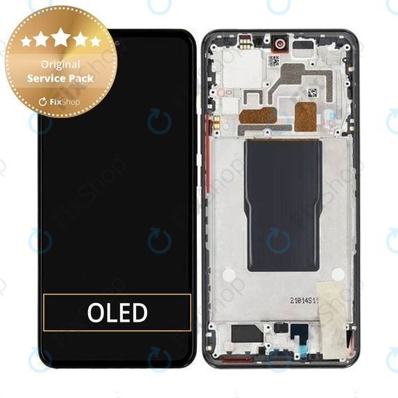 Wyświetlacz do Xiaomi 12T Pro 22081212UG, Ekran dotykowy z ramką, 560003L12U00, Czarny, Black, Genuine Service Pack