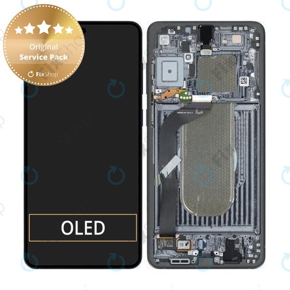 Wyświetlacz LCD + ekran dotykowy + ramka do Samsung S25 Edge, Titanium Jetblack, GH82-37224C, Genuine Service Pack