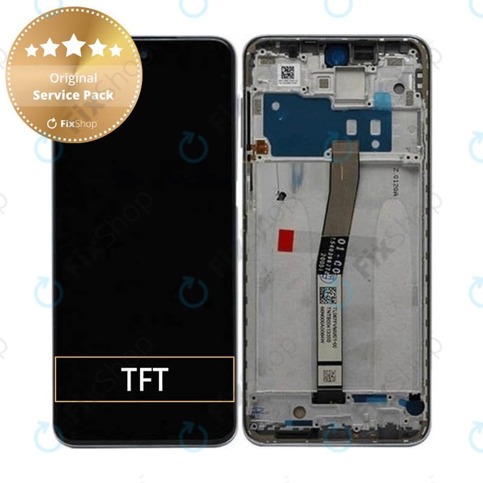 Wyświetlacz do Xiaomi Redmi Note 9 Pro, Ekran dotykowy z ramką, 560003J6B200, Interstellar Grey, Genuine Service Pack