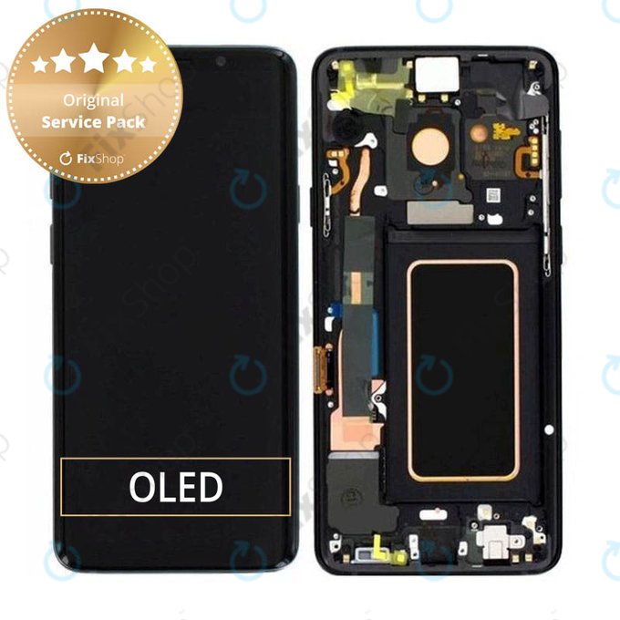 Wyświetlacz do Samsung S9 Plus G965F, G965FD, Ekran dotykowy z ramką, GH97-21691A, GH97-21722A, GH97-21692A, Midnight Black, Genuine Service Pack
