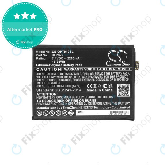 Bateria dla OnePlus 9 Pro LE2121 LE2125, 2200mAh, Li-Pol, 7.4 V, BLP827, HQ